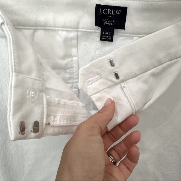 J.Crew Kallie Pant White Size 14 Tall Stretch Cotton Trousers - Picture 11 of 13